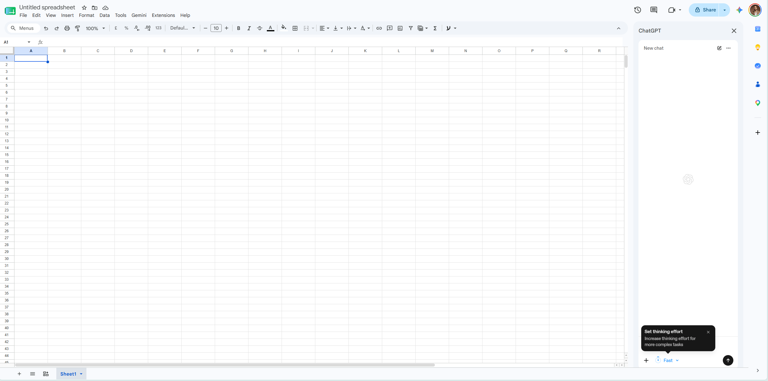 ChatGPT בתוך Excel
