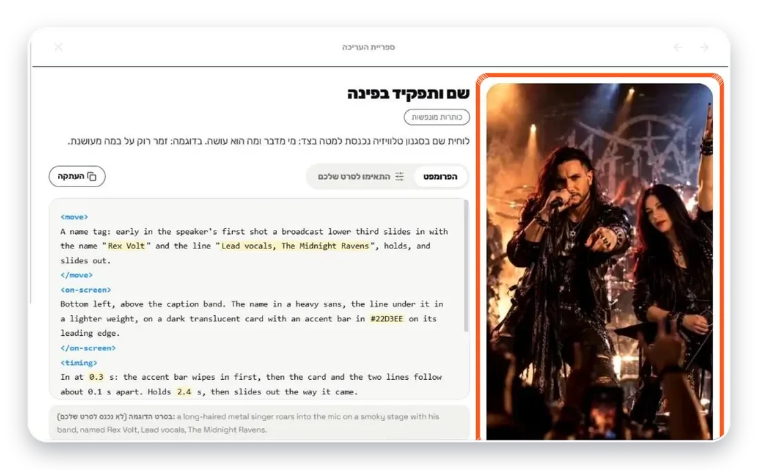 פותחים עריכה ורואים איך היא נראית