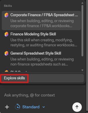 Explore skills