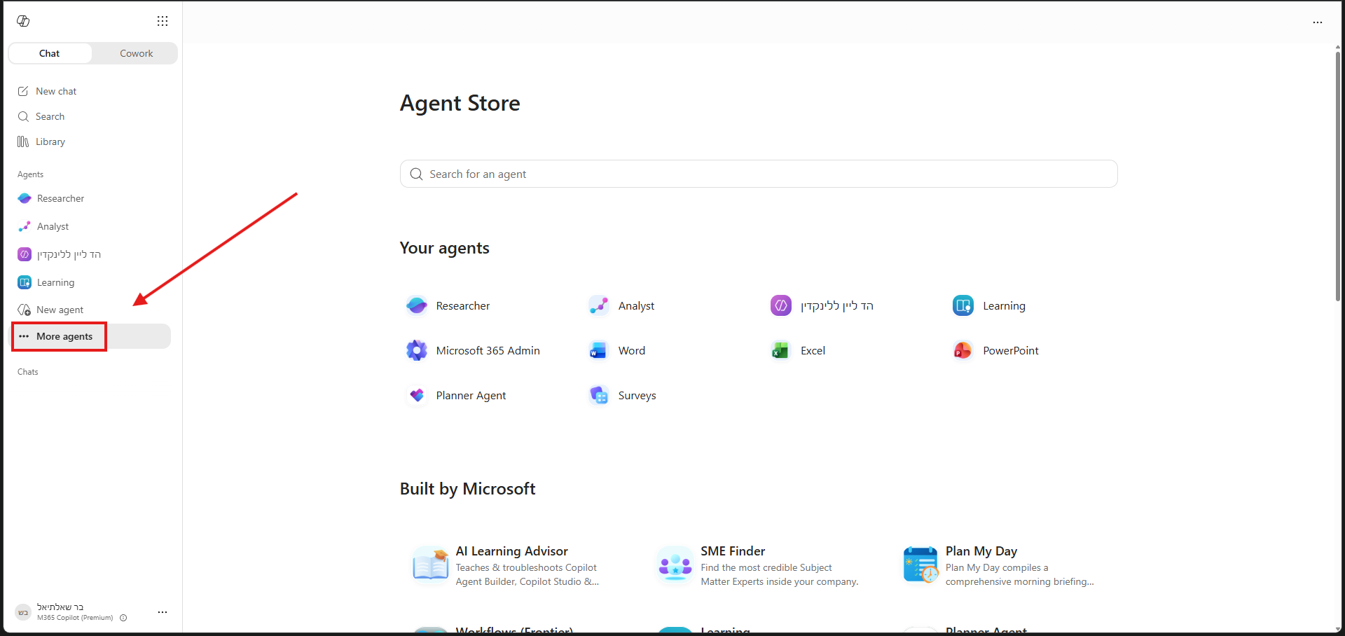 חנות הסוכנים Agent Store
