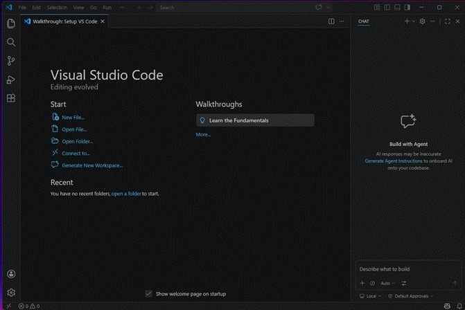 VS Code מוכן לעבודה