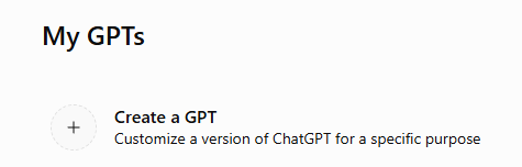 מסך My GPTs