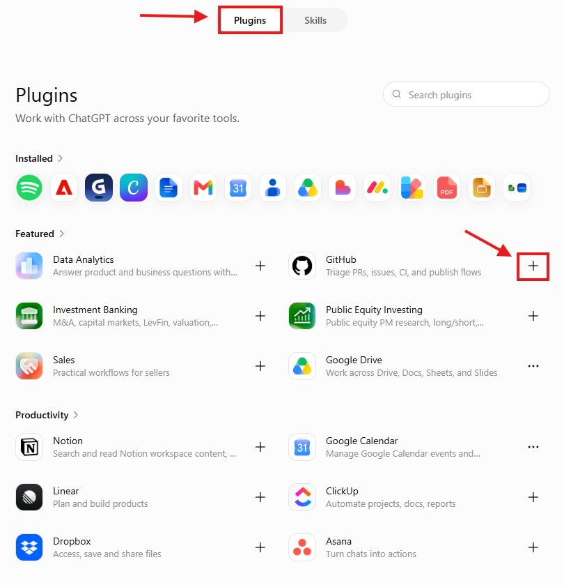 התקנת plugin